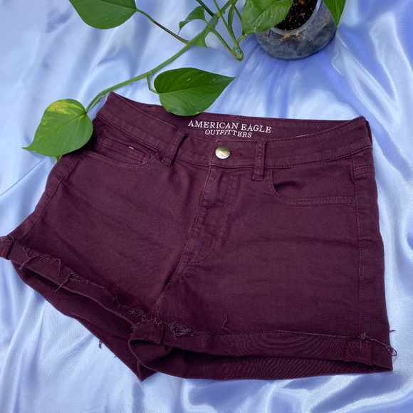 American Eagle Outfitters Pants - AE Wine Cut0ff Shorts -